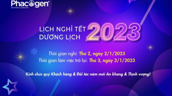 Thông báo lịch nghỉ tết dương lịch 2023