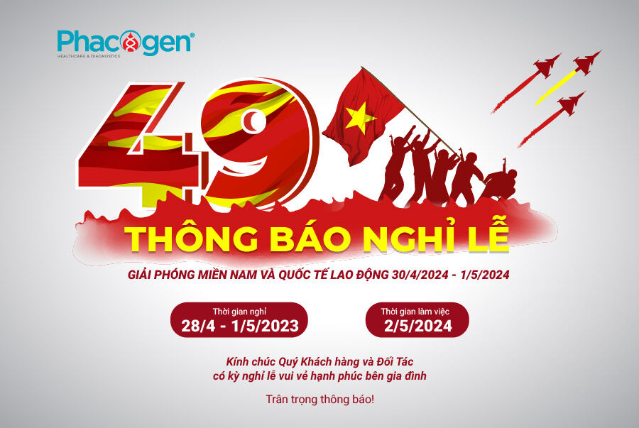 THÔNG BÁO LỊCH NGHỈ LỄ 30/4 - 1/5
